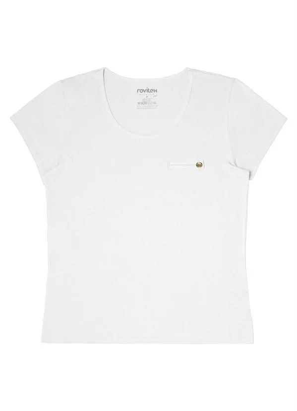 Rovitex - Blusa Básica Feminina Branco