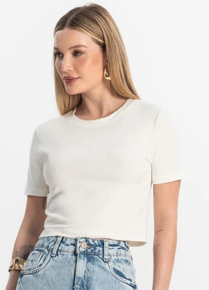 Rovitex - Blusa Básica Feminina Cotton Leve Bege - ROVITEX