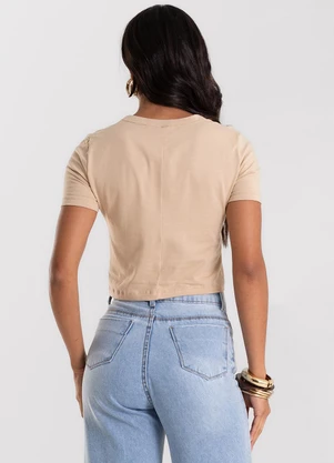 Rovitex - Blusa Básica Feminina Cotton Leve Marrom - ROVITEX