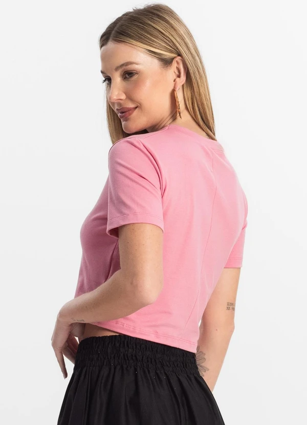 Rovitex - Blusa Básica Feminina Cotton Leve Rosa 2