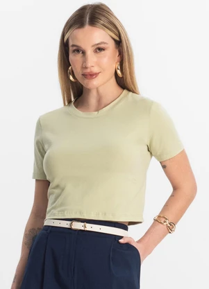 Rovitex - Blusa Básica Feminina Cotton Leve Verde - ROVITEX