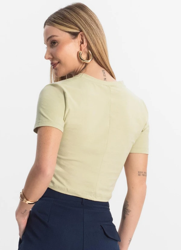 Rovitex - Blusa Básica Feminina Cotton Leve Verde 2