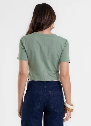 Rovitex - Blusa Básica Feminina Cotton Leve Verde - ROVITEX
