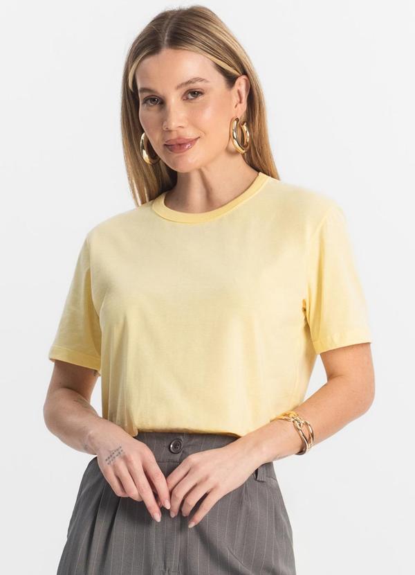 Rovitex - Blusa Básica Feminina Meia Malha Amarelo