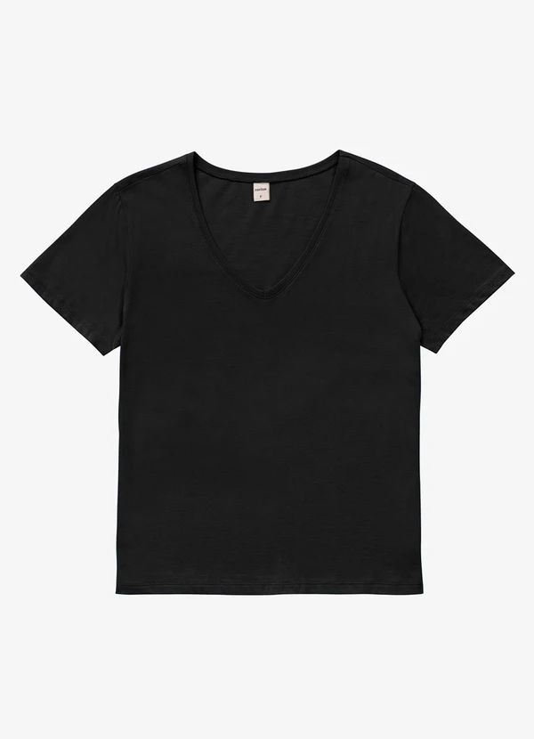 Rovitex - Blusa Básica Feminina Meia Malha Preto 5