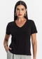 Rovitex - Blusa Básica Feminina Meia Malha Preto - variação: Preto