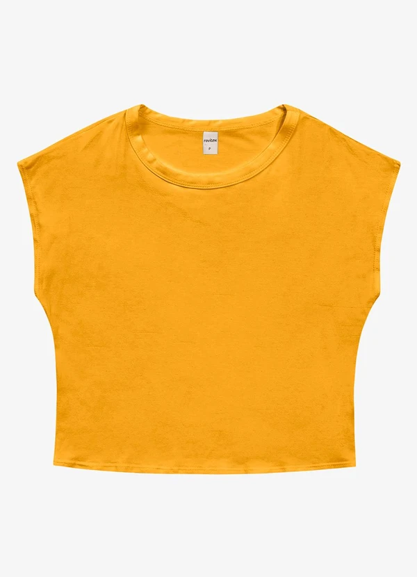 Rovitex - Blusa Básica Feminina Viscotorcion Amarelo 5