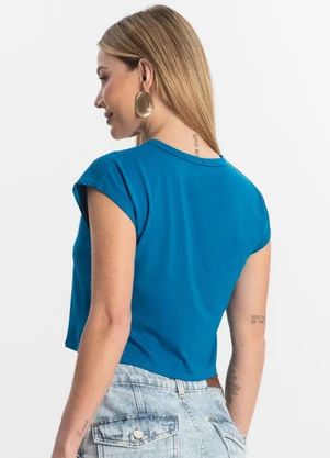 Rovitex - Blusa Básica Feminina Viscotorcion Azul - ROVITEX
