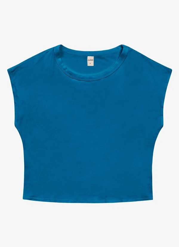 Rovitex - Blusa Básica Feminina Viscotorcion Azul 5