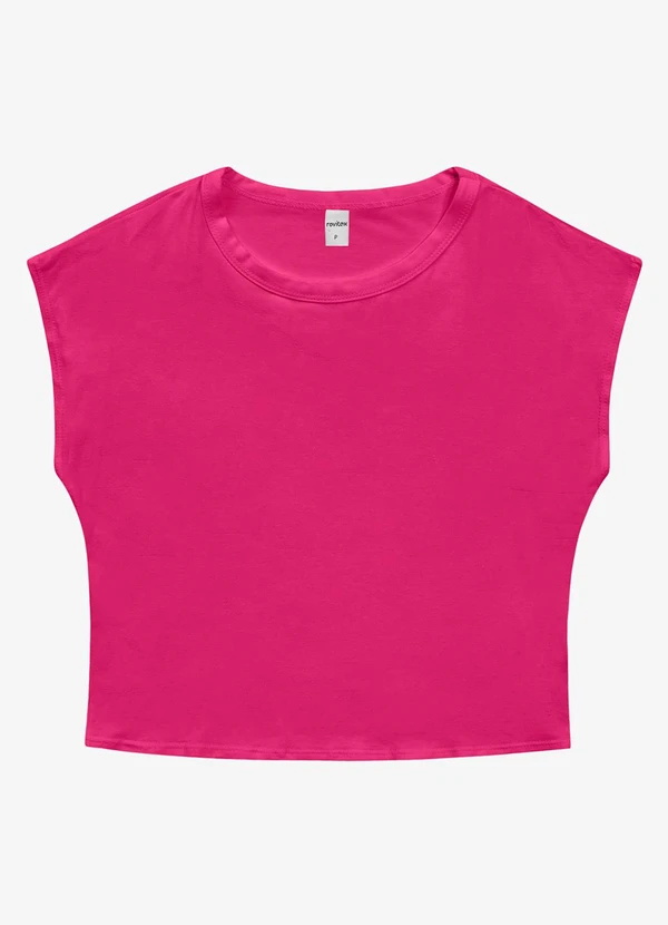 Rovitex - Blusa Básica Feminina Viscotorcion Rosa