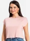 Rovitex - Blusa Básica Feminina Viscotorcion Azul - variação: Rosa
