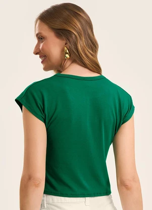 Rovitex - Blusa Básica Feminina Viscotorcion Verde - ROVITEX