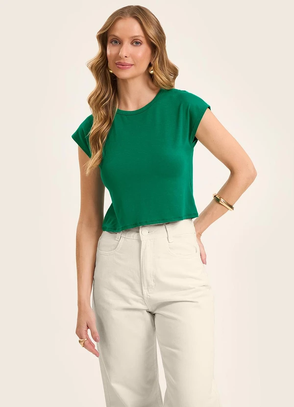 Rovitex - Blusa Básica Feminina Viscotorcion Verde 3