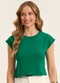 Rovitex - Blusa Básica Feminina Viscotorcion Azul - variação: Verde