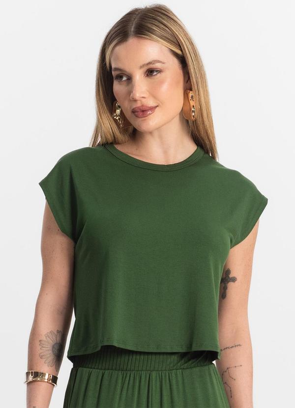 Rovitex - Blusa Básica Feminina Viscotorcion Verde 3