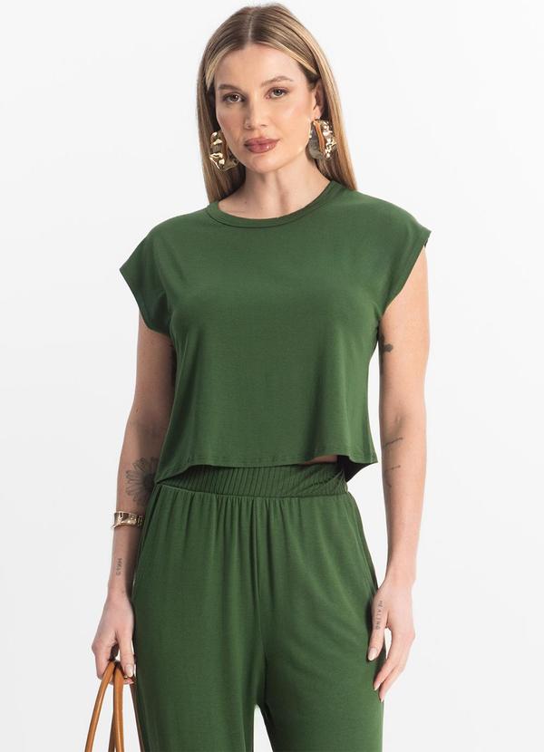 Rovitex - Blusa Básica Feminina Viscotorcion Verde 4