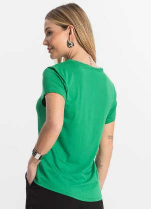Rovitex - Blusa Básica Feminina Viscotorcion Verde - ROVITEX