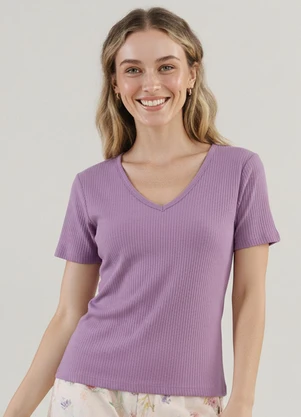 Fakini - Blusa Basica Gola V Sortido - FAKINI