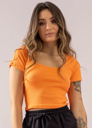 Just Basic - Blusa Básica Laranja - JUST BASIC