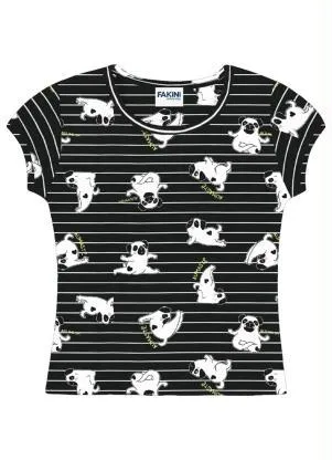 Fakini Kids - Blusa Básica Menina Every Day Preto - FAKINI KIDS