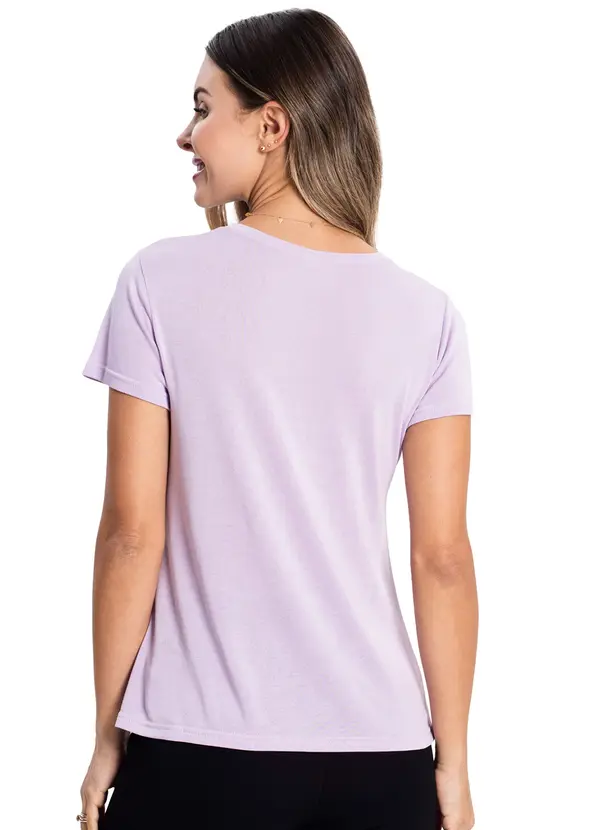 Rovitex - Blusa Básica Visco Tricô Feminina Roxo 2
