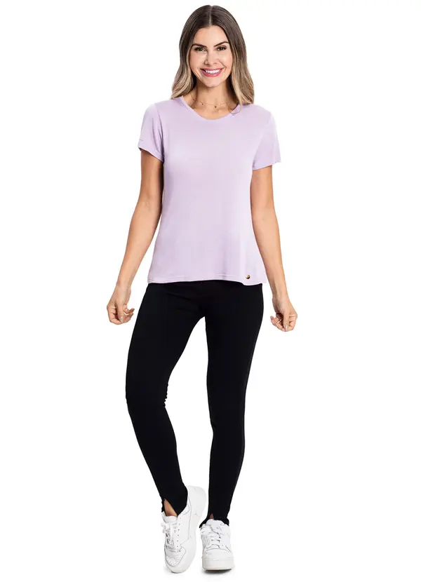 Rovitex - Blusa Básica Visco Tricô Feminina Roxo 3