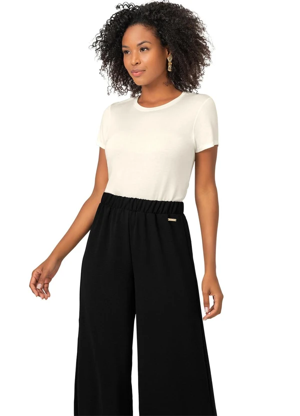 Rovitex - Blusa Básica Visco Tricot Feminina Bege 3