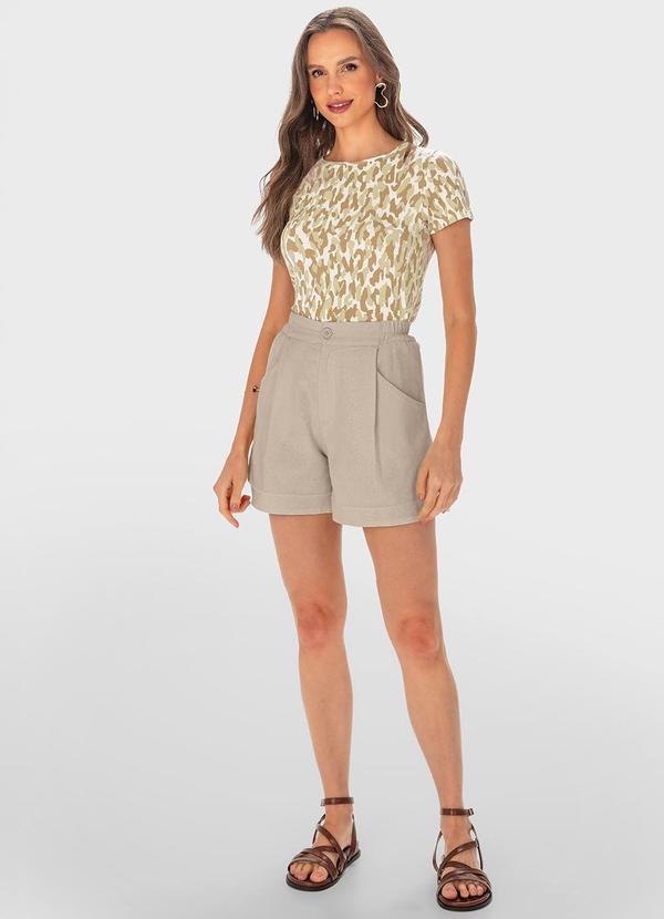 Malwee - Blusa Bege Animal Print em Viscose 2
