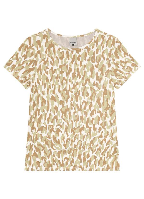 Malwee - Blusa Bege Animal Print em Viscose 3