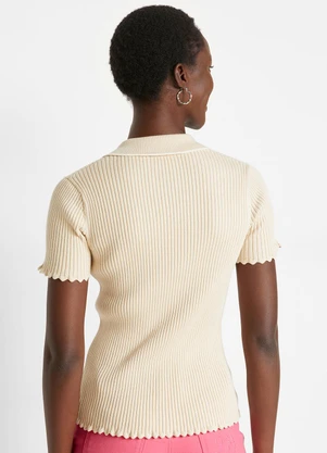 bonprix - Blusa Bege Claro em Tricô - BONPRIX