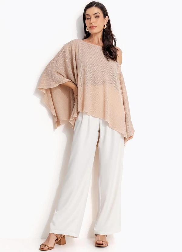 Quintess - Blusa Bege em Malha Anarruga 8