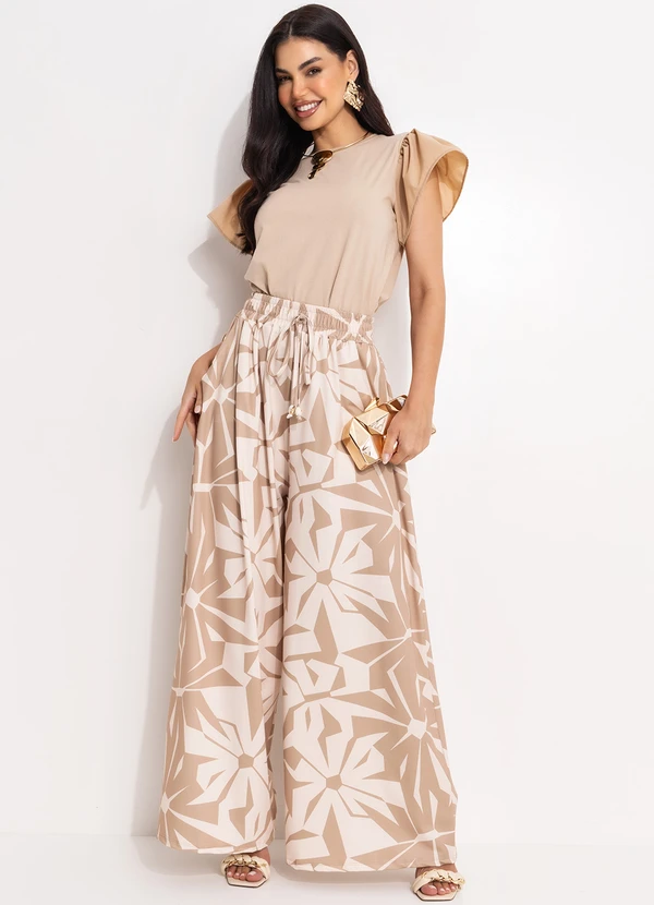 Quintess - Blusa Bege em Malha de Algodão 5