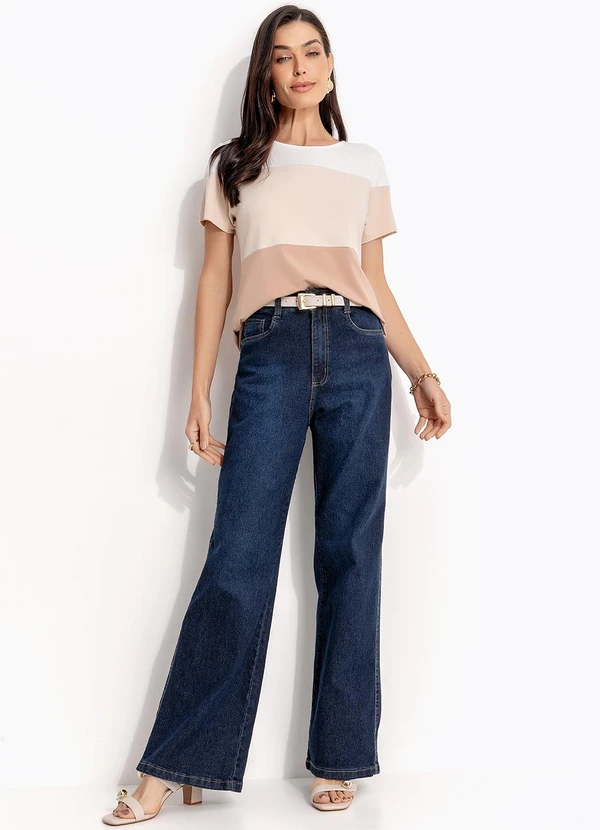 Quintess - Blusa Bege em Malha de Viscose 3