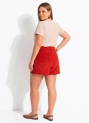 Quintess - Blusa Bege em Malha Tweed - QUINTESS