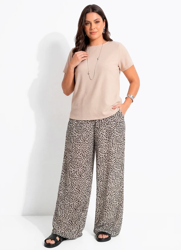 Quintess - Blusa Bege em Malha Tweed 13