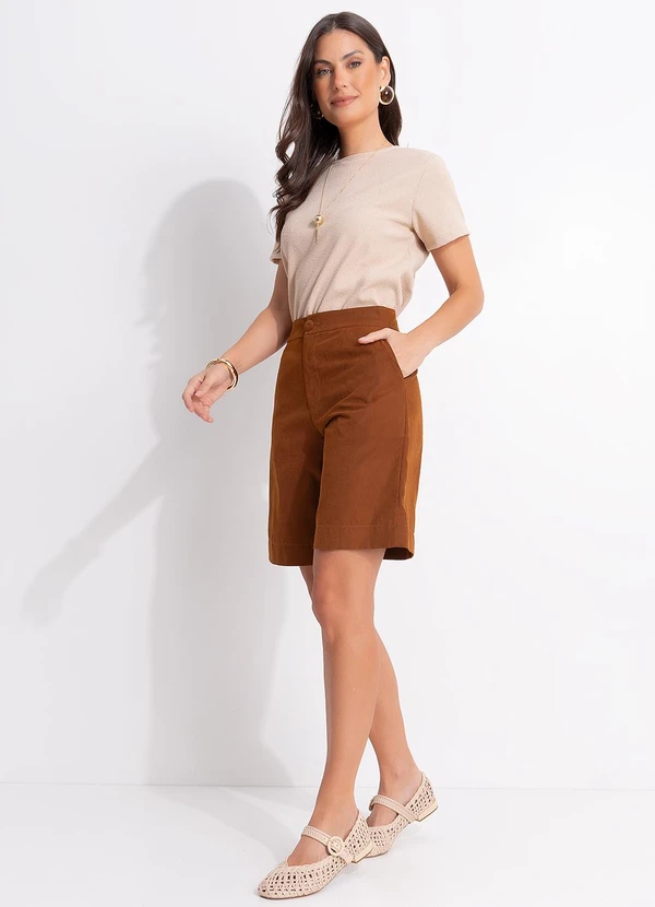 Quintess - Blusa Bege em Malha Tweed 10