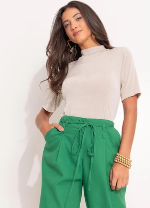 Quintess - Blusa Bege em Malha - QUINTESS