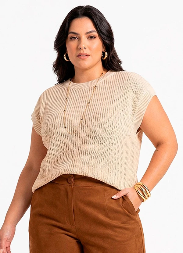 Quintess - Blusa Bege em Tricô 7