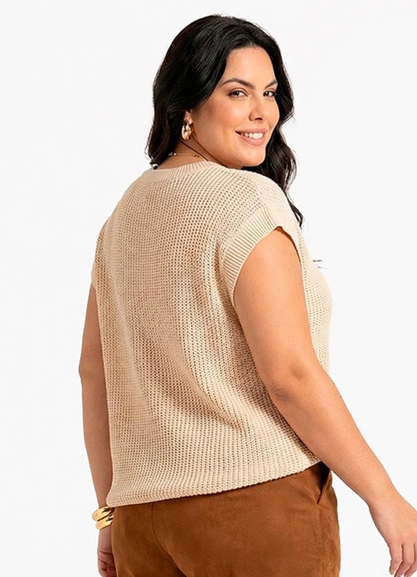 Quintess - Blusa Bege em Tricô 8
