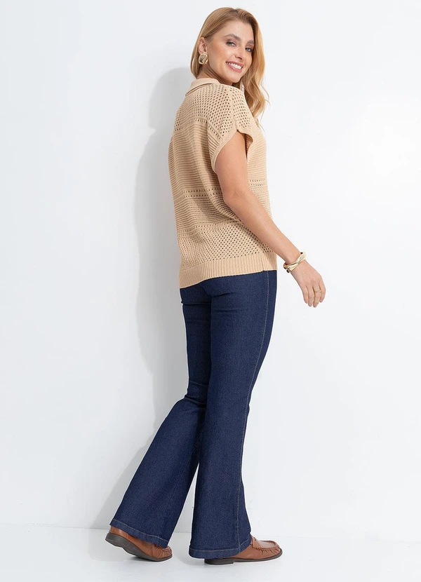 Quintess - Blusa Bege em Tricot 2