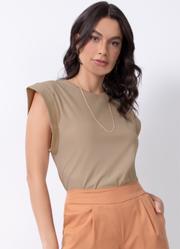 Blusa Bege Muscle Tee