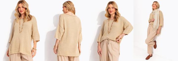 Blusa Bege Tricot