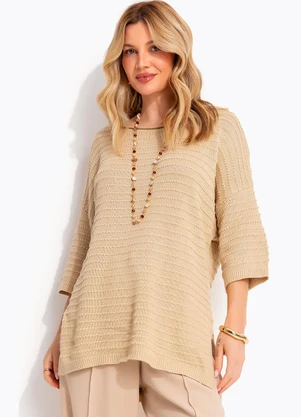 Quintess - Blusa Bege Tricot - QUINTESS