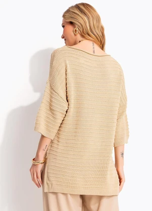 Quintess - Blusa Bege em Tricô - QUINTESS
