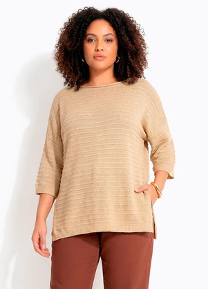 Quintess - Blusa Bege Tricot - QUINTESS