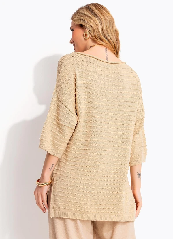 Quintess - Blusa Bege Tricot 5