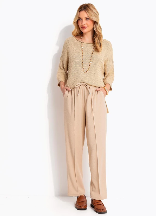 Quintess - Blusa Bege Tricot 2