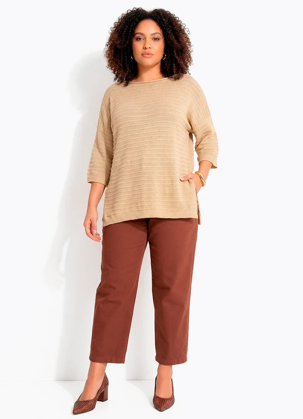 Quintess - Blusa Bege Tricot 8