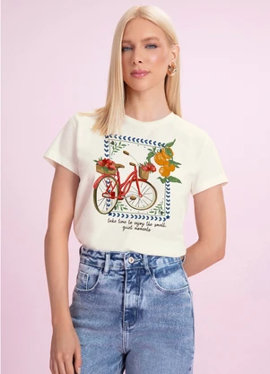 Angel - Blusa Bicicleta/Morango Bege - ANGEL