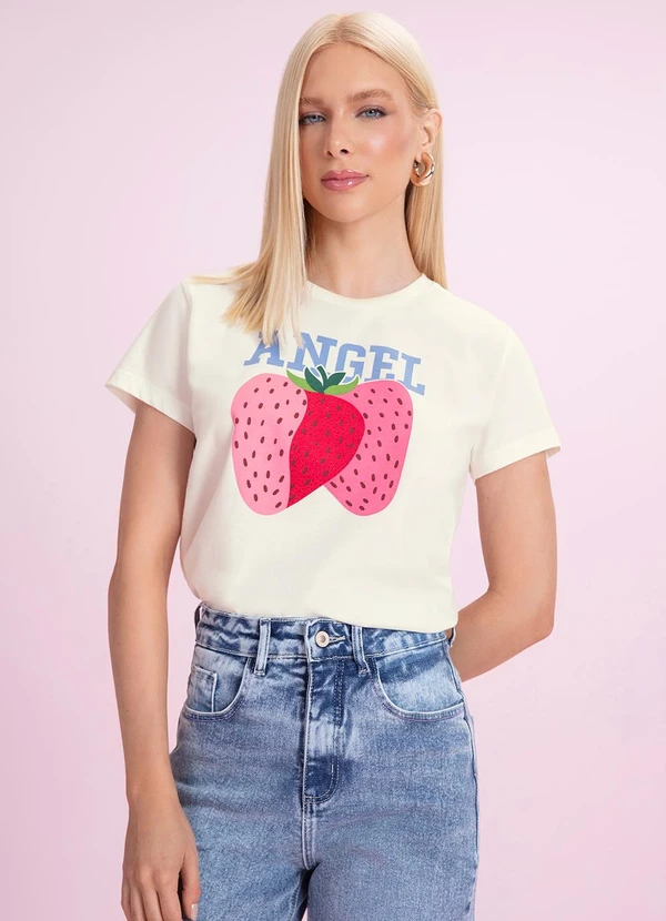 Angel - Blusa Bicicleta/Morango Bege